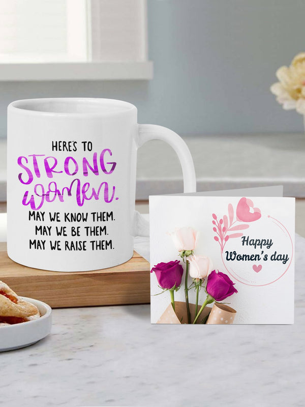 White & Black Womens Day Quote Printed Coffee Mug