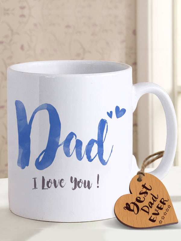 White & Beige Fathers Day Gift Printed Coffee Mug