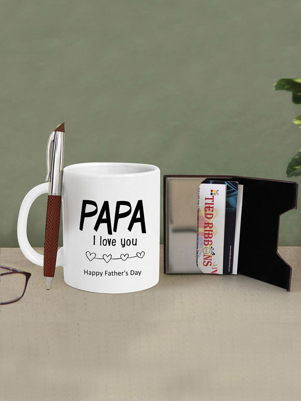 White Fathers Day Gift Set Coffee Mug