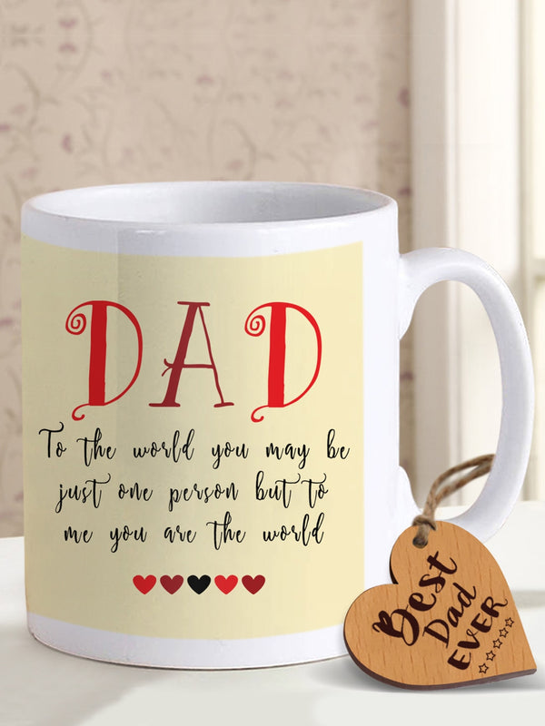 Red & Black Fathers Day Printed Coffee Mug