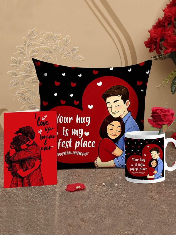 Valentine Special Rose - Cushion Cover with Filler - Mug