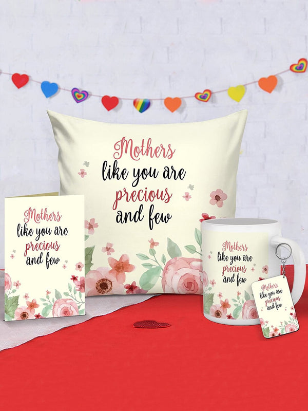 Gift for Mom White Printed Cushion Mug Card