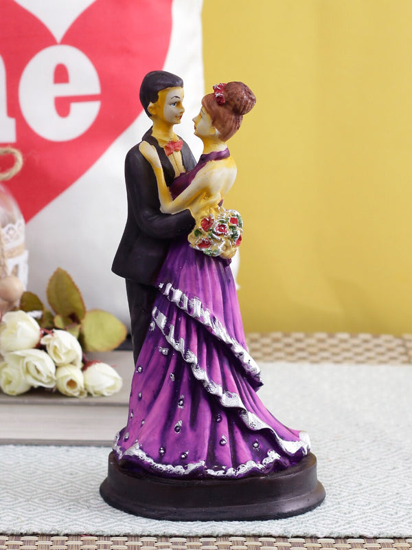 Multi Coloured Loving Couple Statue Figurine