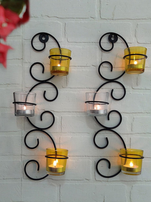Pack of 2 Wall Hanging Tealight Candle Holder
