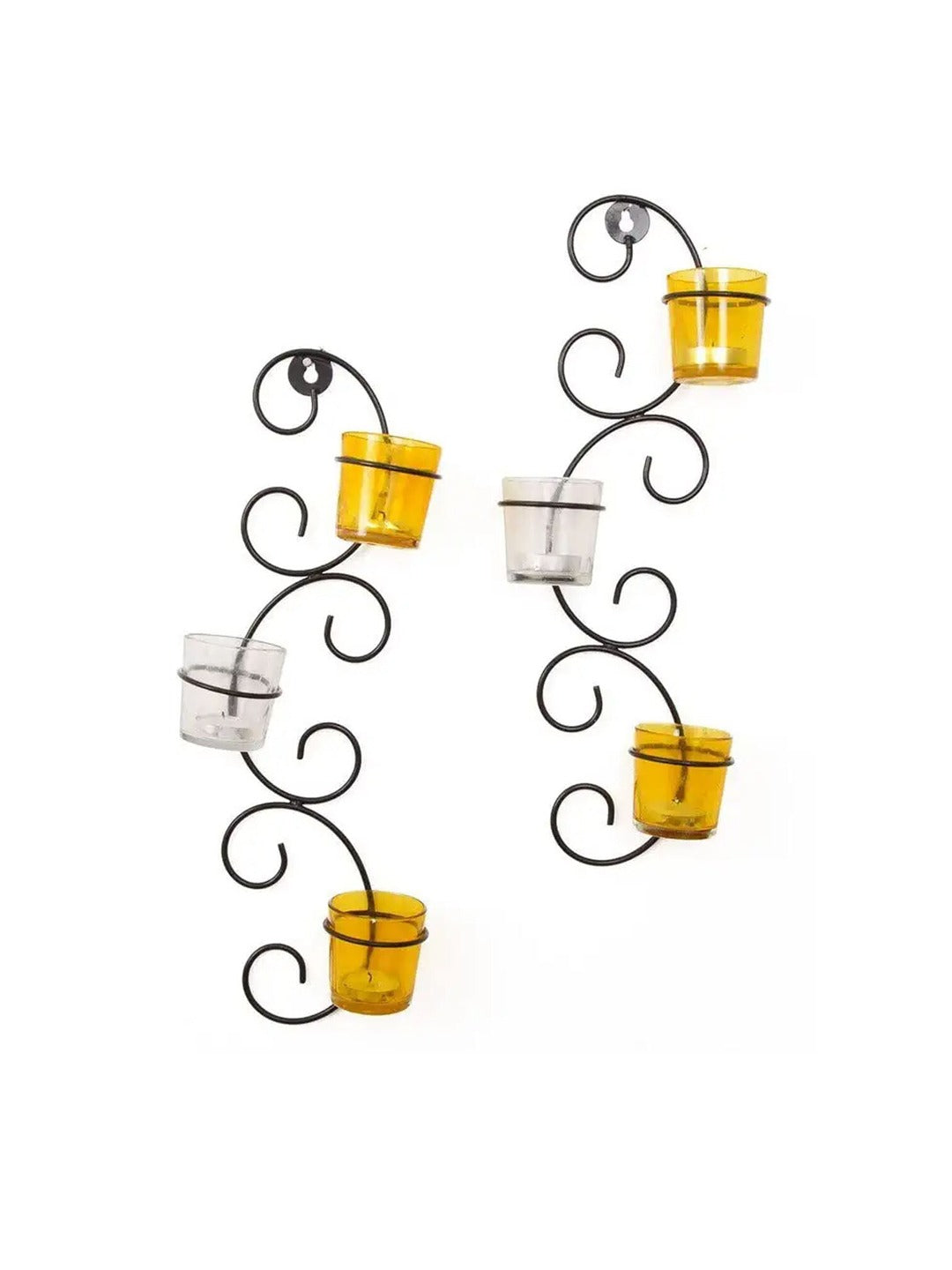 Buy Pack of 2 Wall Hanging Tealight Candle Holder Tied Ribbons