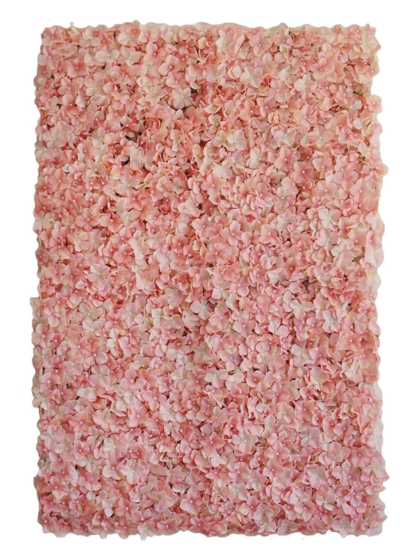 Pink Decorative Artificial Hydrangea Flowers Wall Panel