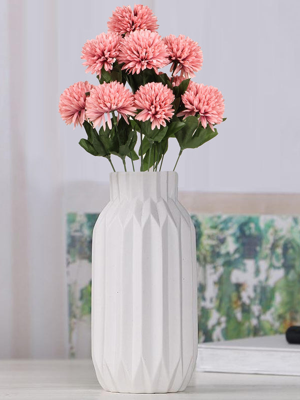 Pink and Green Chrysanthemum Artificial Flower Stick
