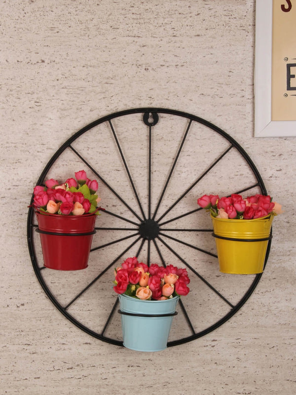 Set Of 3 Solid Metal Planters