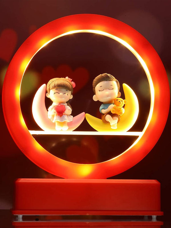 Red and Brown Couples Led Light Showpiece
