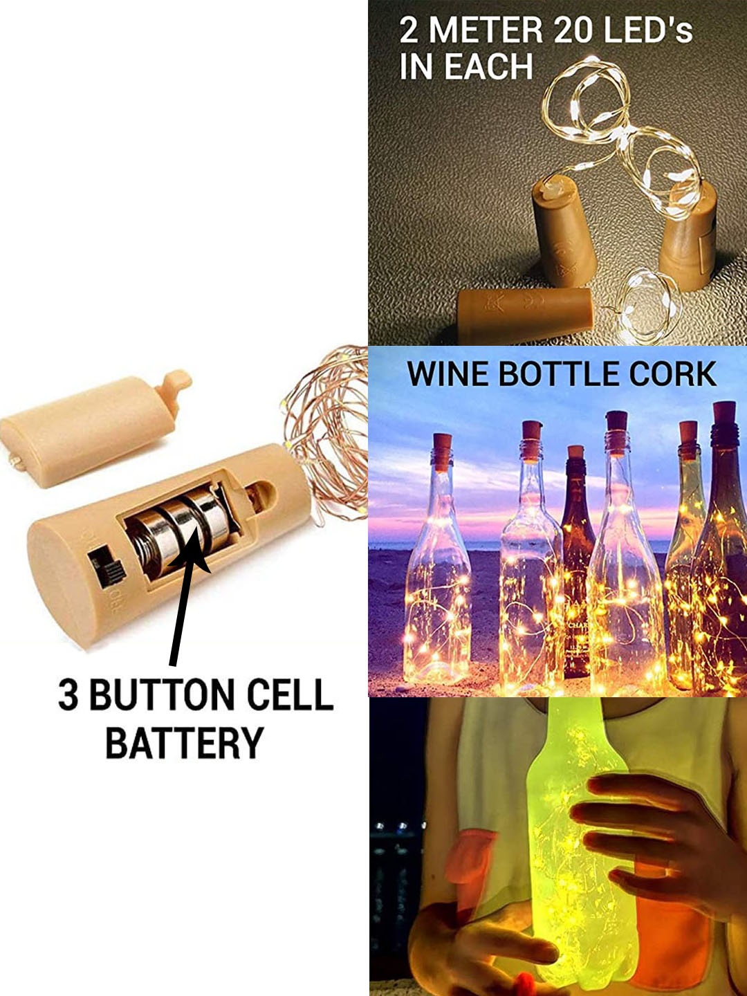 Buy | Set Of 4 Copper Cork Gold String | Tied Ribbons