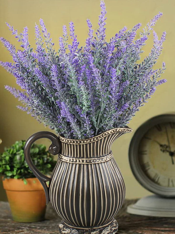 Set Of 4 Lavender Artificial Flowers Without Vase