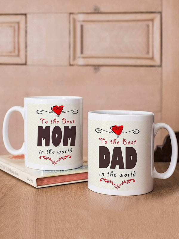 Set of 2 White Printed Coffee Mug