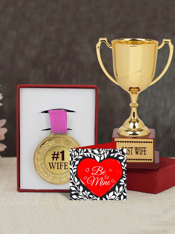 Set of 3 Valentine Gift Wife Trophy Medal