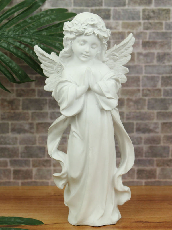 White Angel with Wings Figurine