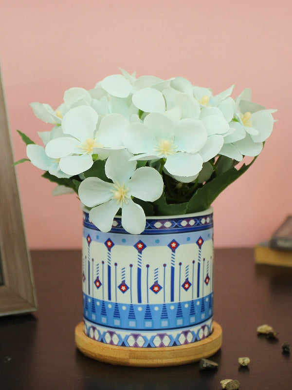White Hydrangea Decorative Artificial Flowers and Plant