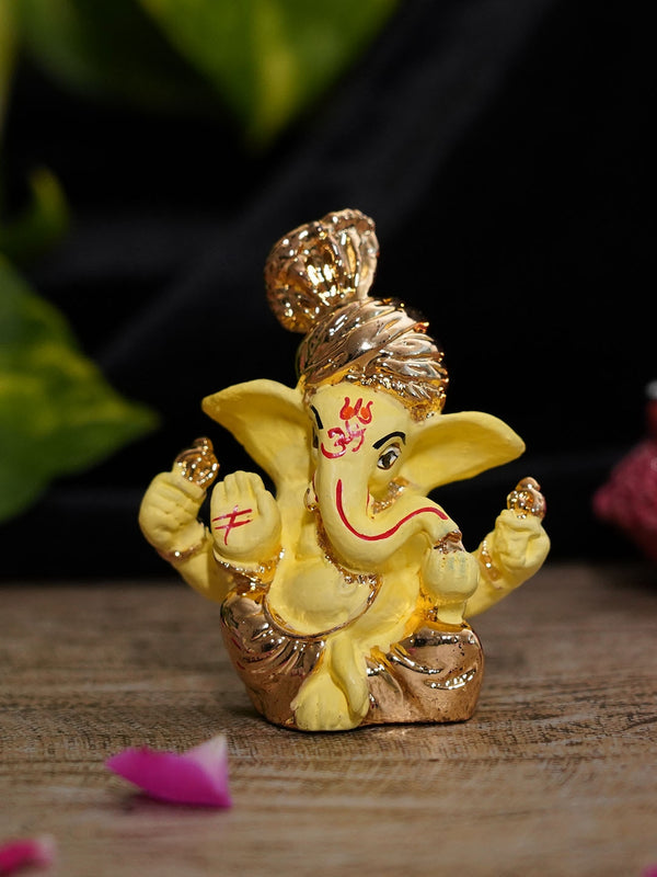 White and Silver Lord Ganesha Idol Statue Showpiece