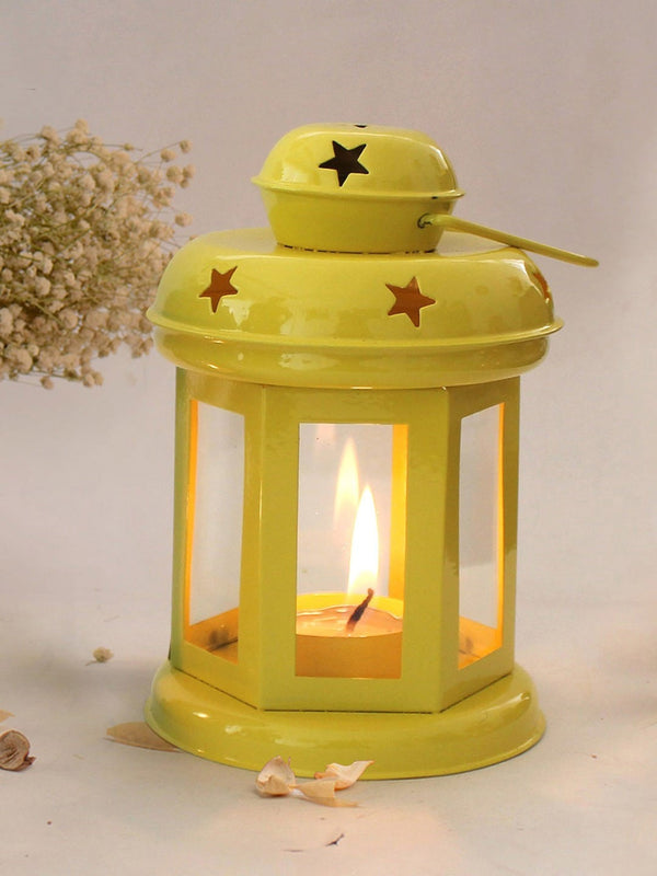 Yellow Lantern Tealight Candle
