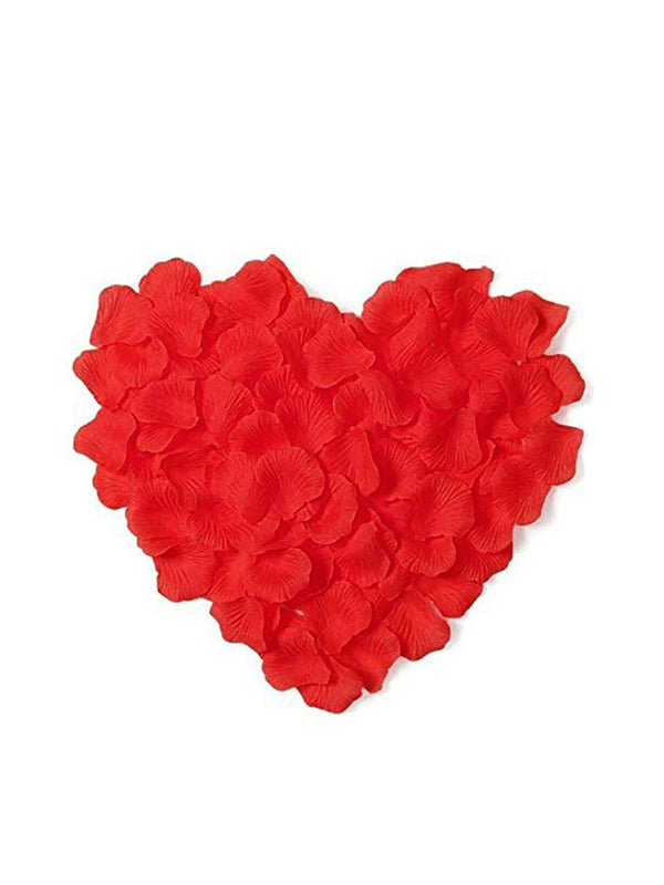 Artificial Rose Petals Birthday Wedding Anniversary Decoration Items for Room (Red, 200 Grams)