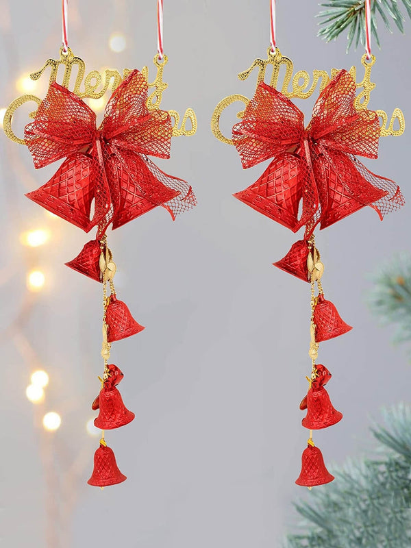 Set of 2 Christmas Wall Decor Door Tree Hanging Bells Ornaments