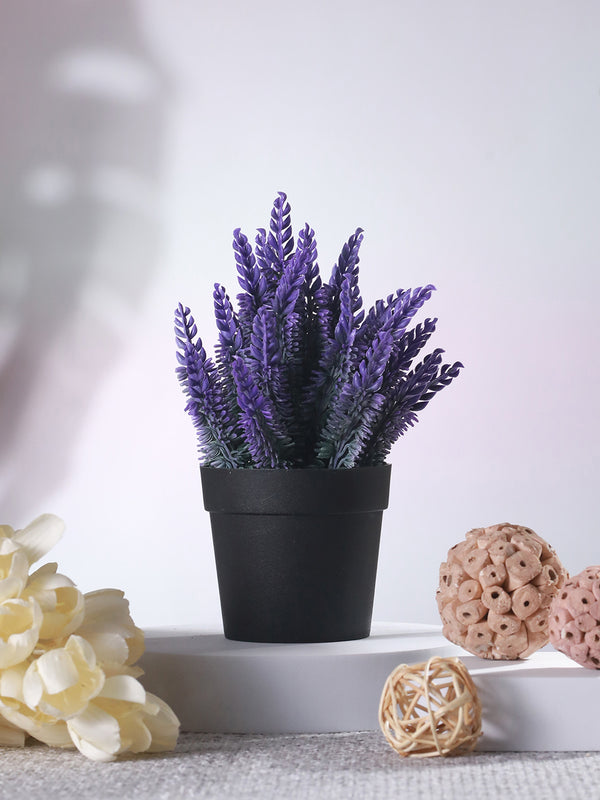Lavender Artificial Flower with Plastic Pot