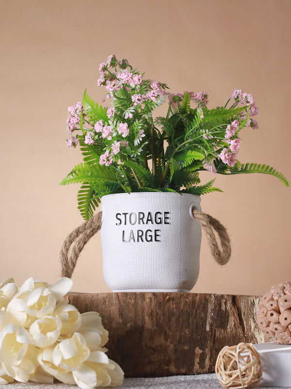 Artificial Fern Plant & Flowers With Pot