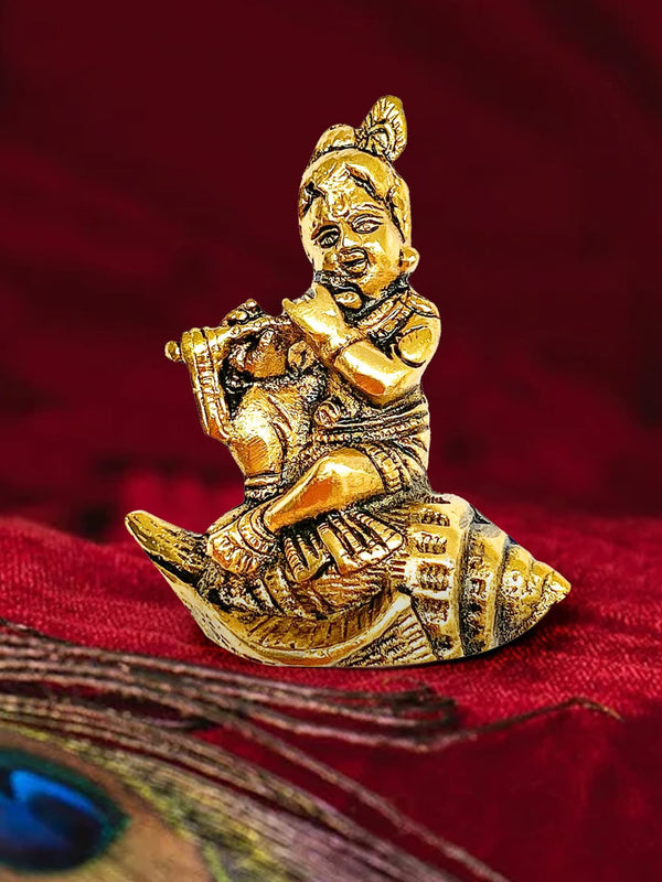 Lord Krishna Brass Idol Showpieces