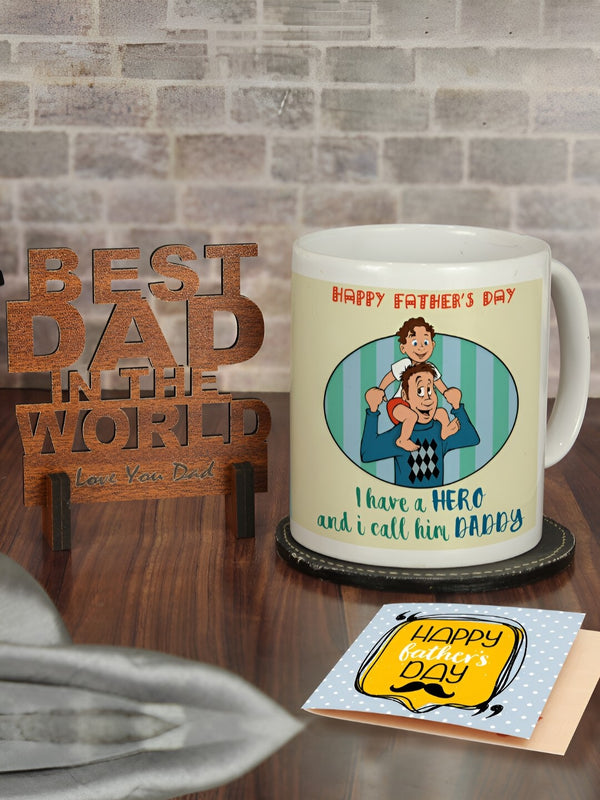 Green & Blue 3 Pieces Fathers Day Printed Home Gift Sets