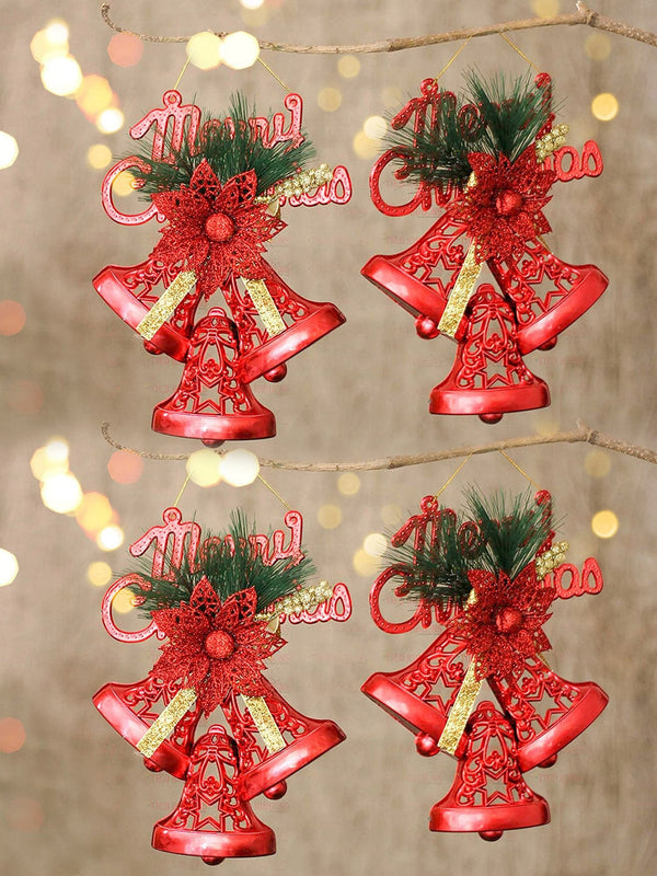 Set of 4 Christmas Decoration Wall Door Tree Hanging Bells