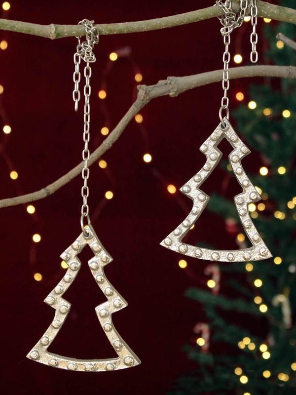 Set Of 2 Christmas Tree Premium Decor Hanging Ornaments Props