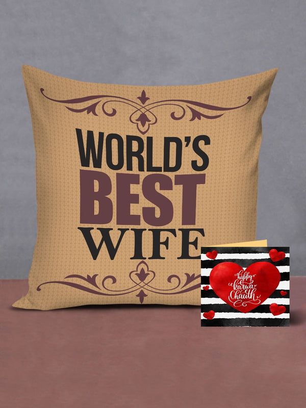 Brown & Black Printed Karwachauth Gift Set