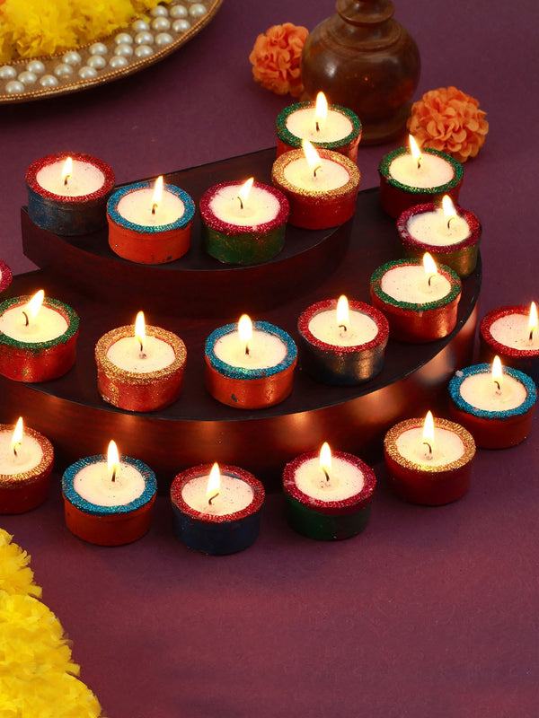 Brown 20 Pieces Terracotta Diwali Diyas