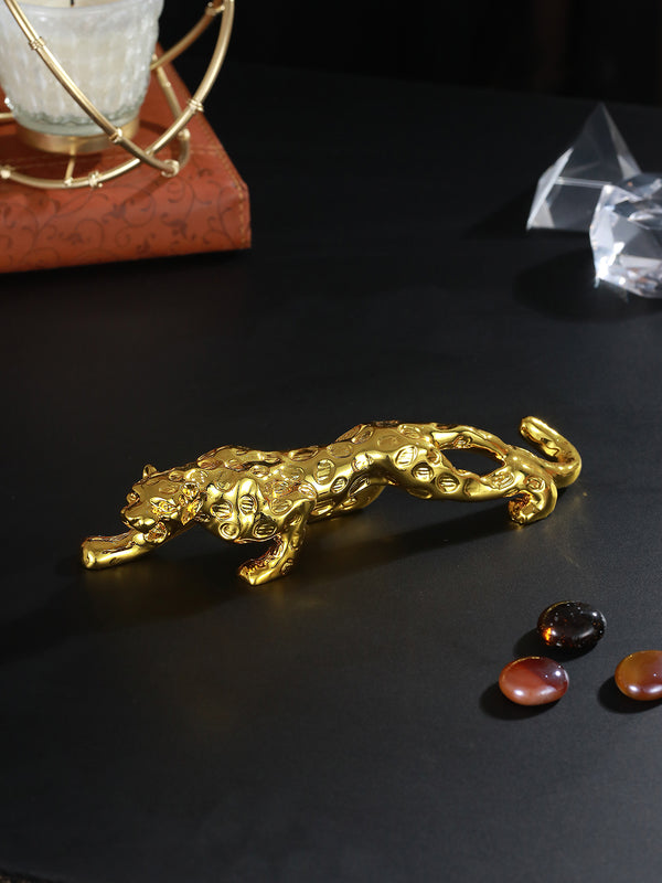 Gold-Toned Jaguar Figurine Showpiece