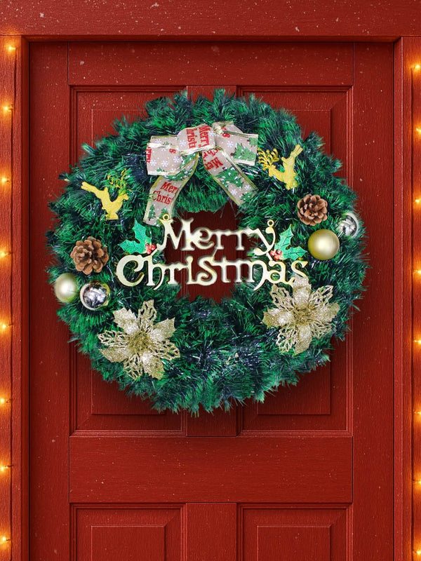 Green Christmas Wreath Wall Door Hanging
