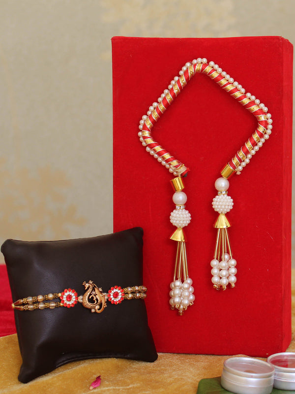 Raksha Bandhan Rakhi for Brother and Rakhi for Bhaiya Bhabhi Rakhi Set for Bhai Bhabhi (USA)