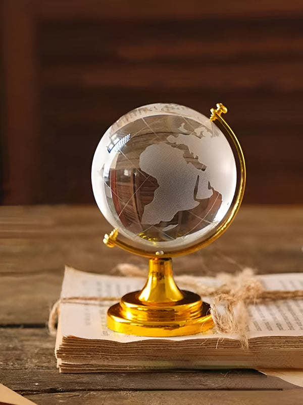 Glass Crystal Rotate World Globe