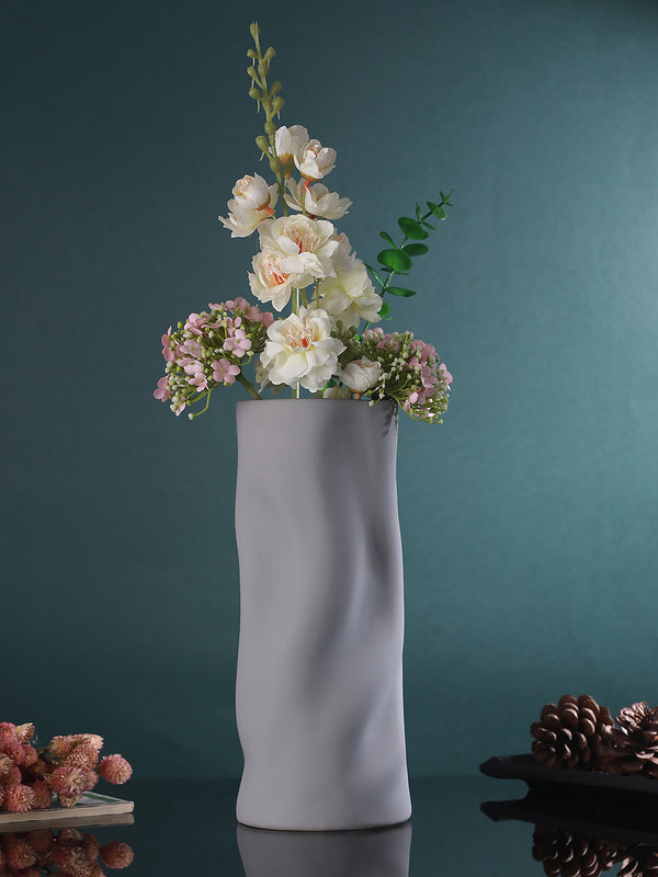Designer Grey Flower Vase for Home Decoration