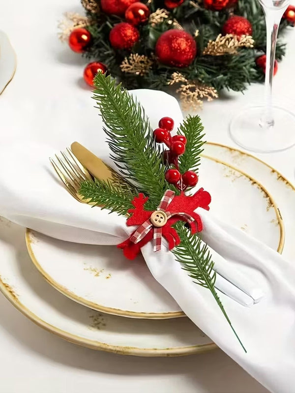 24-Pcs Green Christmas Pine Branches