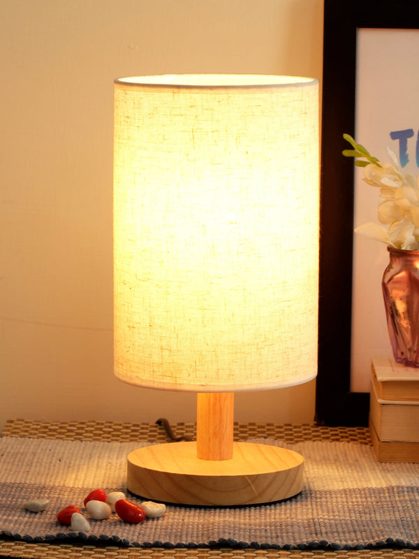 Camel Brown and Beige Contemporary Table Lamp with Shade