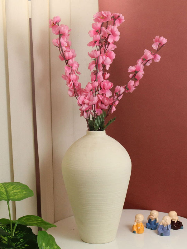 Ceramic White Floor Vase