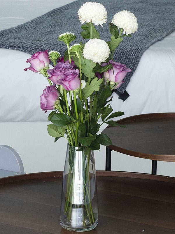 Transparent Solid Flower Glass Vase